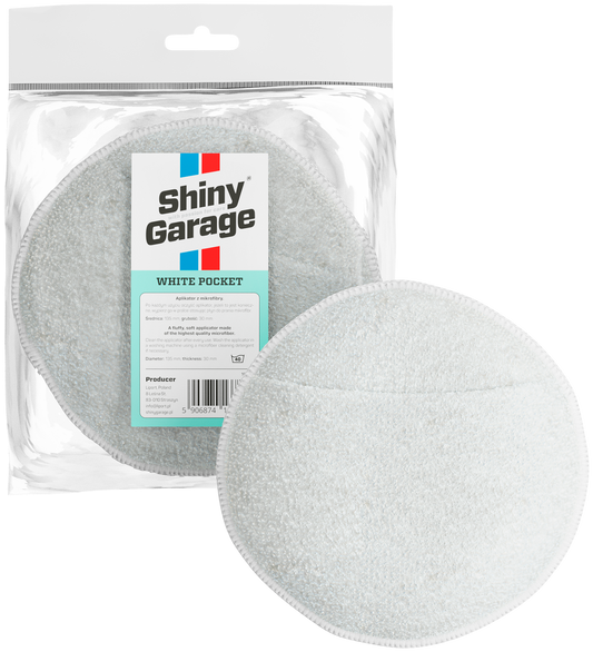 Shiny Garage White Pocket Microfiber Applicator